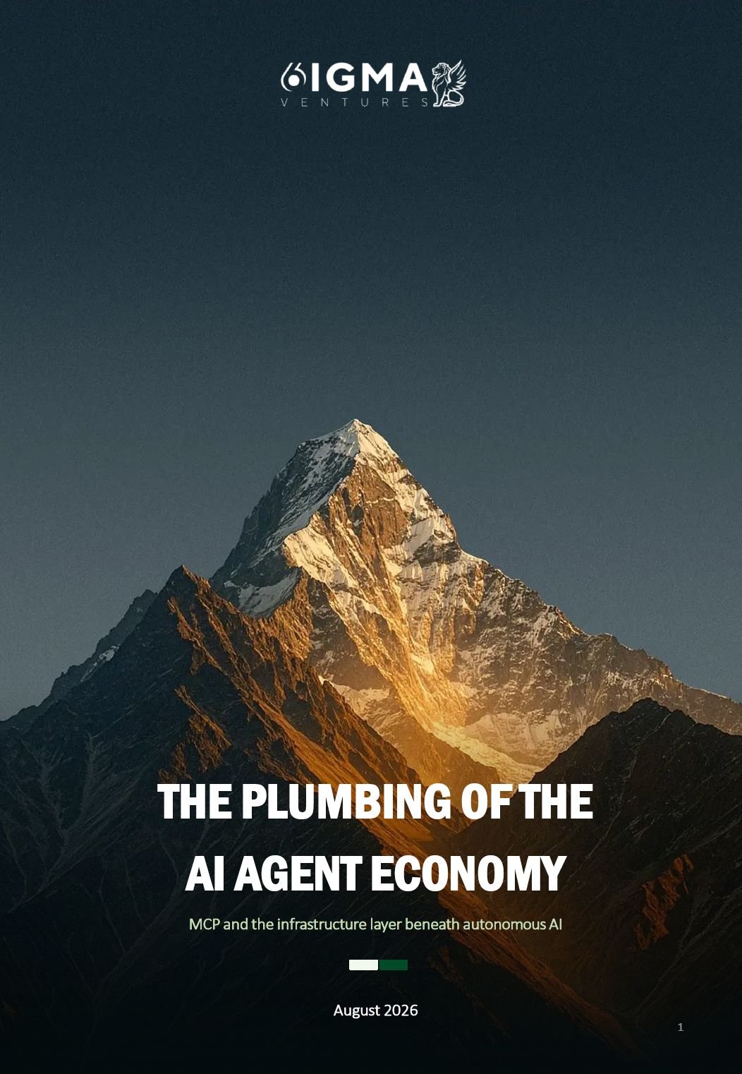 First page of the report: MCP (Model Context Protocol): The Plumbing of the AI Agent Economy